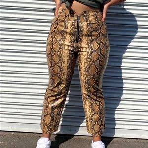 Snake print pants